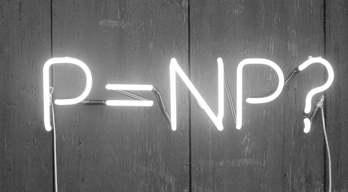 Neon felirat: P=NP?
